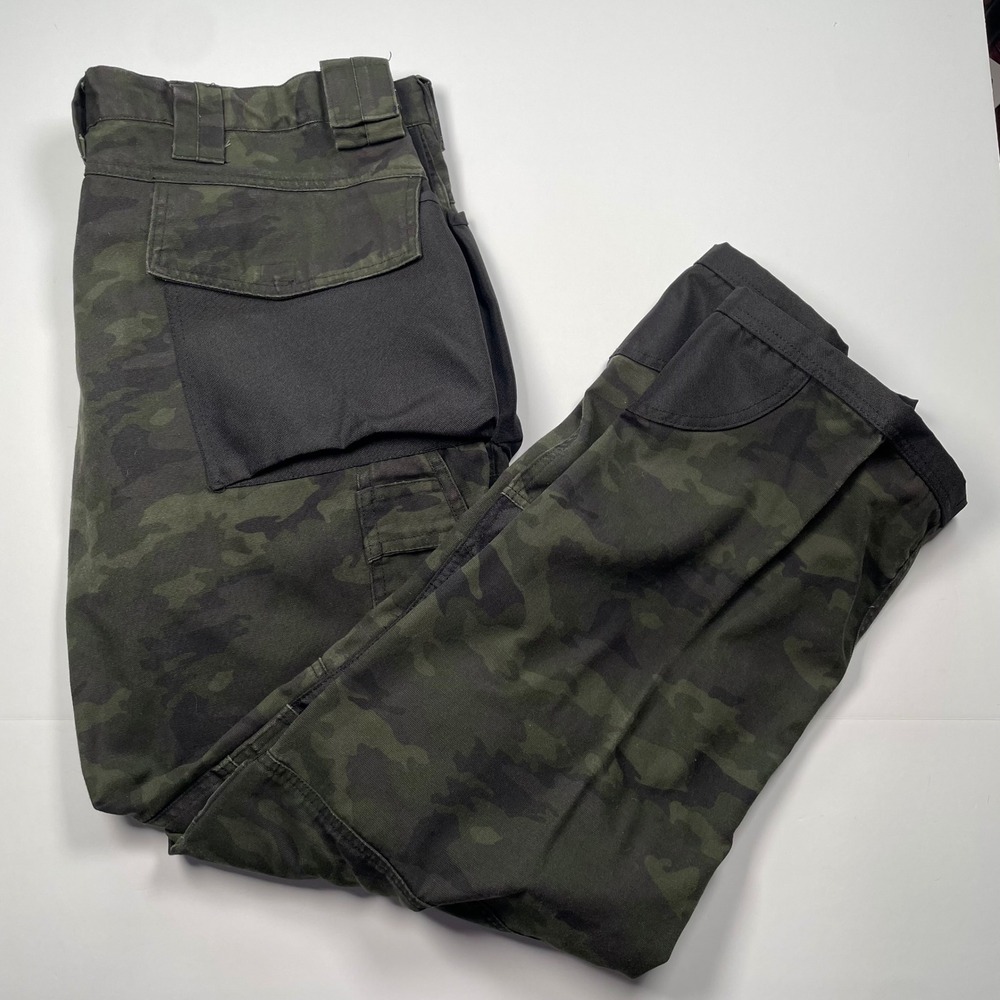 CAT Caterpillar Men 42x34 Camo Work Pants Reinforced Knee Cargo Utility Trousers